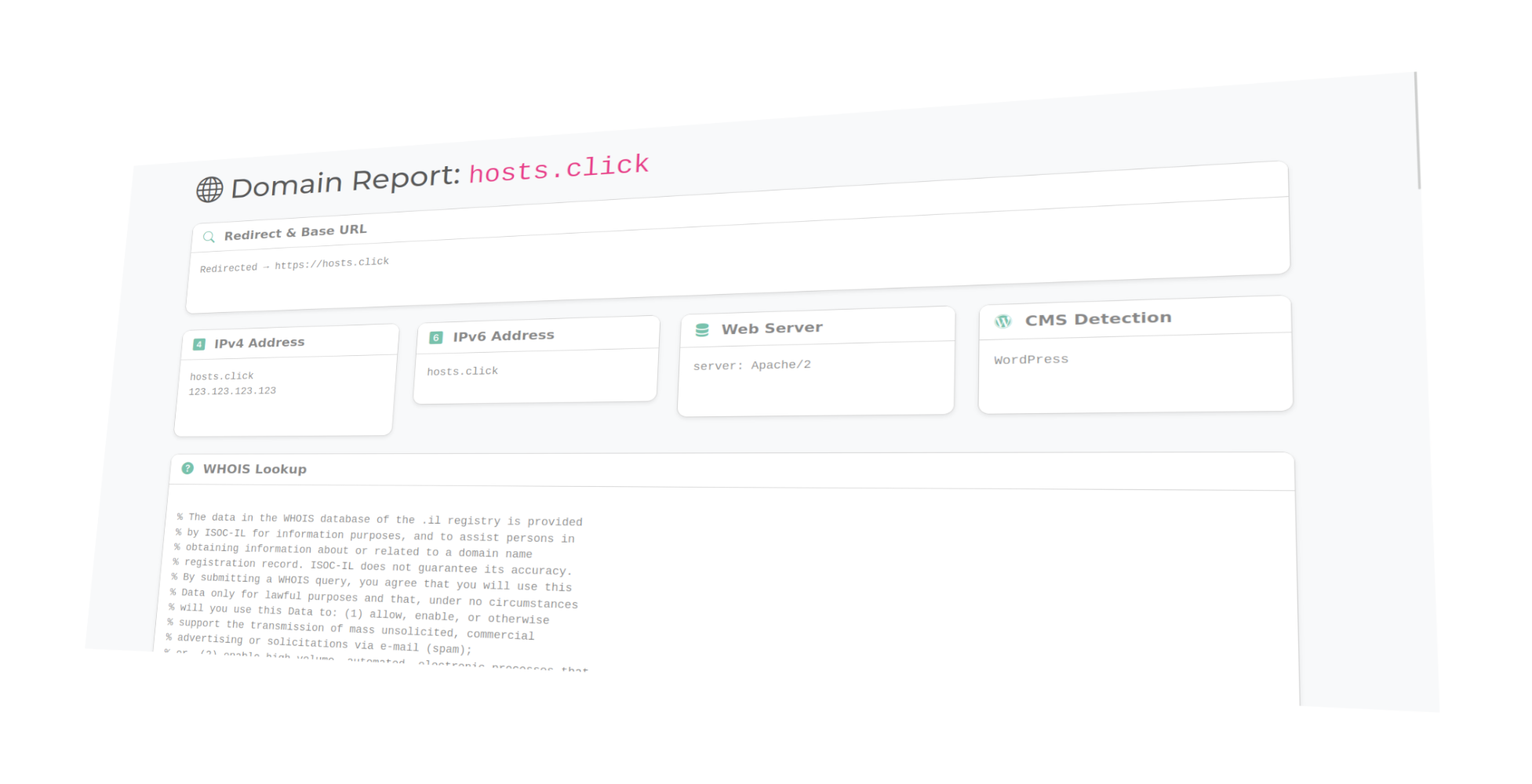 Analytics screenshot